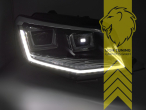 LED, dynamischer LED Blinker, schwarz, nur passend für Fahrzeuge mit original Halogen Scheinwerfern, elektrisch verstellbar - Stellmotor integriert, Eintragungsfrei / mit E-Prüfzeichen